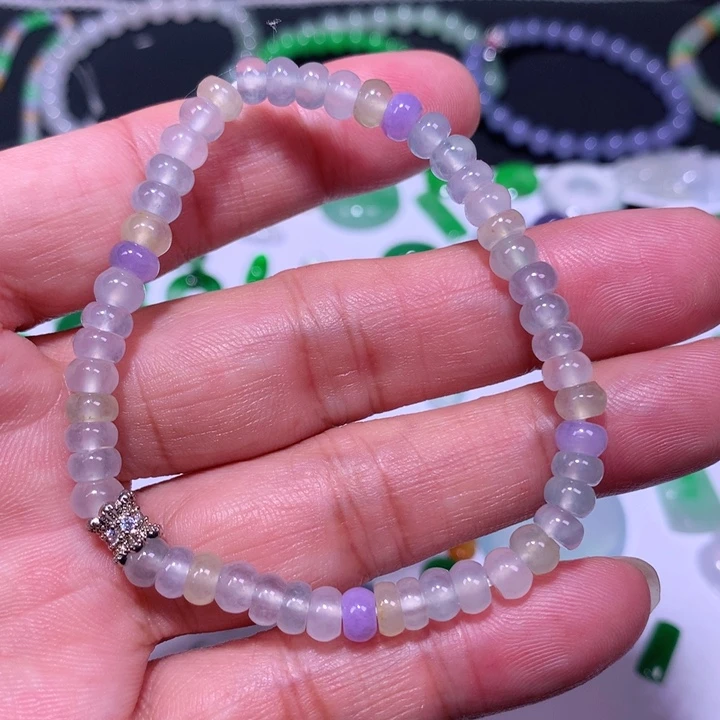 翡翠裸石冰种算盘珠