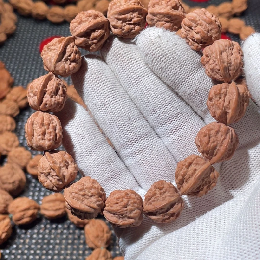 笑***世文玩核桃手串嵩山蛤蟆头原皮货头精品