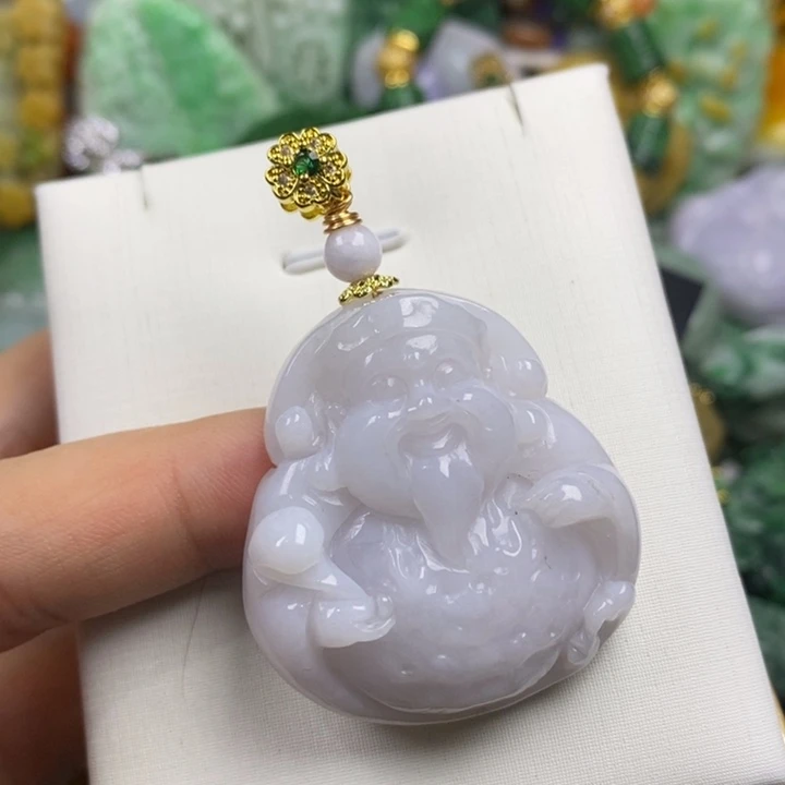 翡翠未镶嵌吊坠(赠链)
