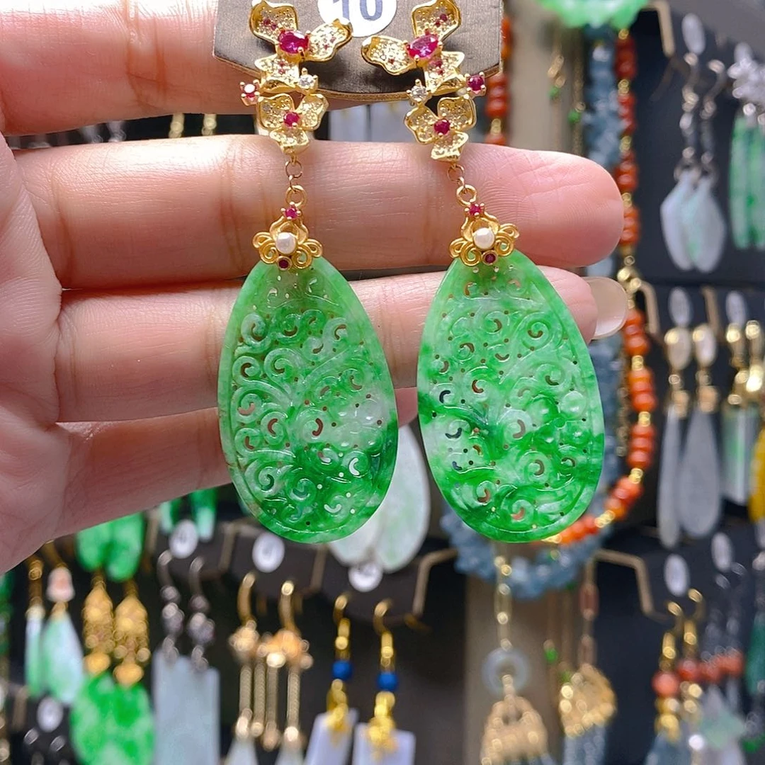 未镶嵌翡翠耳饰翡翠