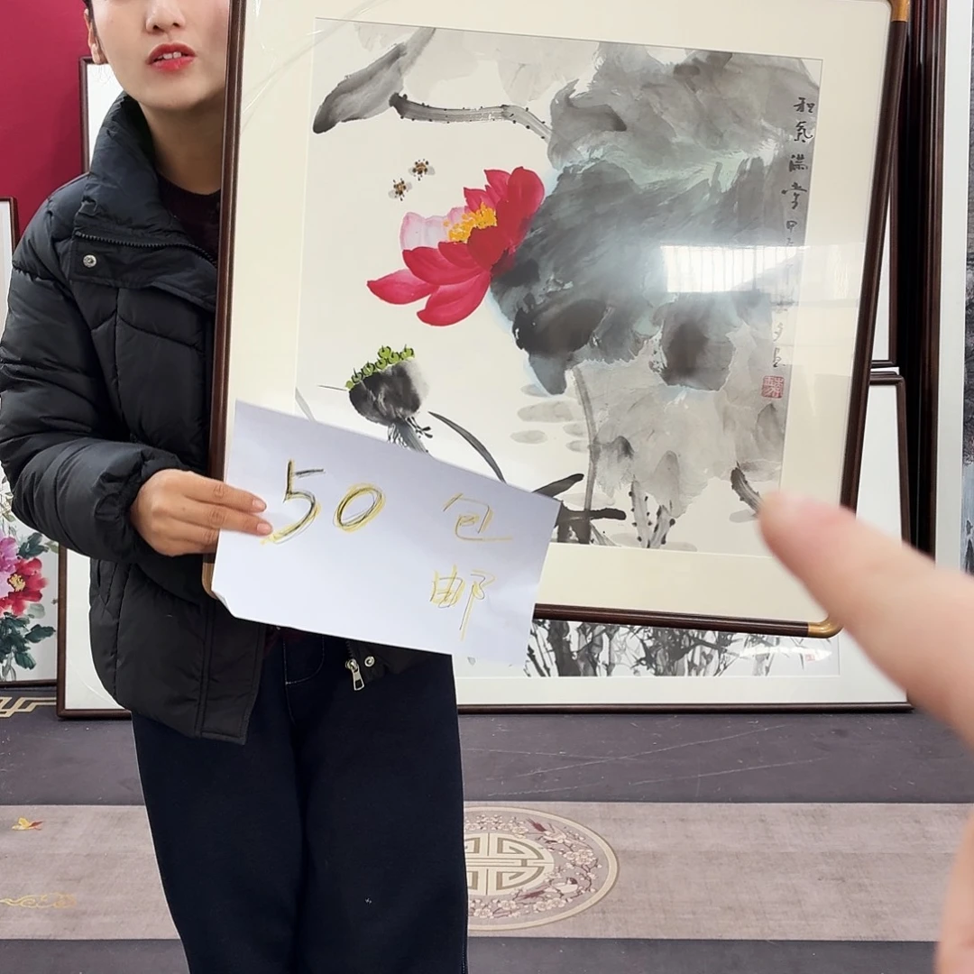 国画手绘作品60-60尺寸