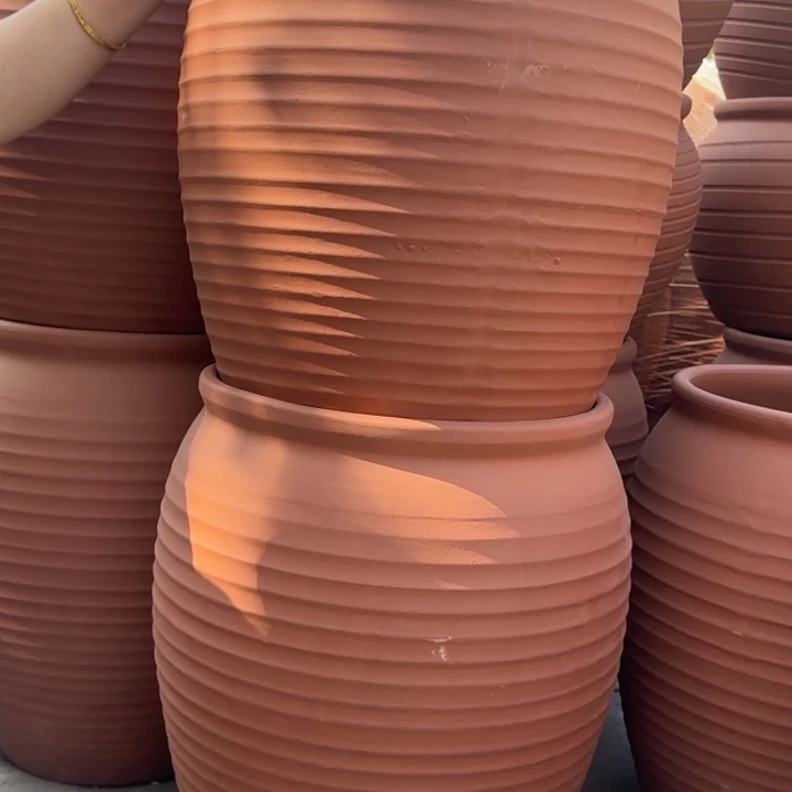 紫砂花盆口35高50宜兴紫砂瑕疵粗糙花泥