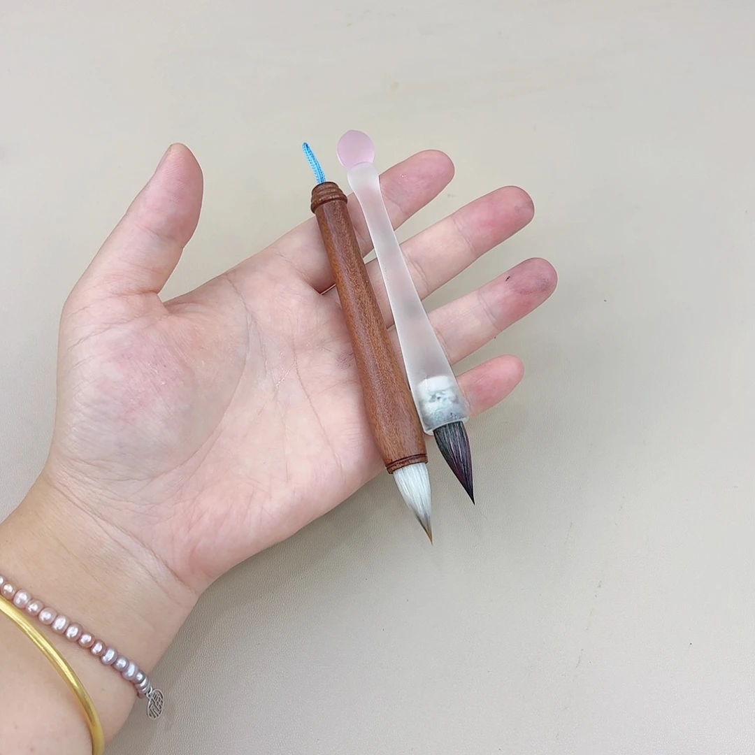 小粉桃墨舞两只高货毛笔