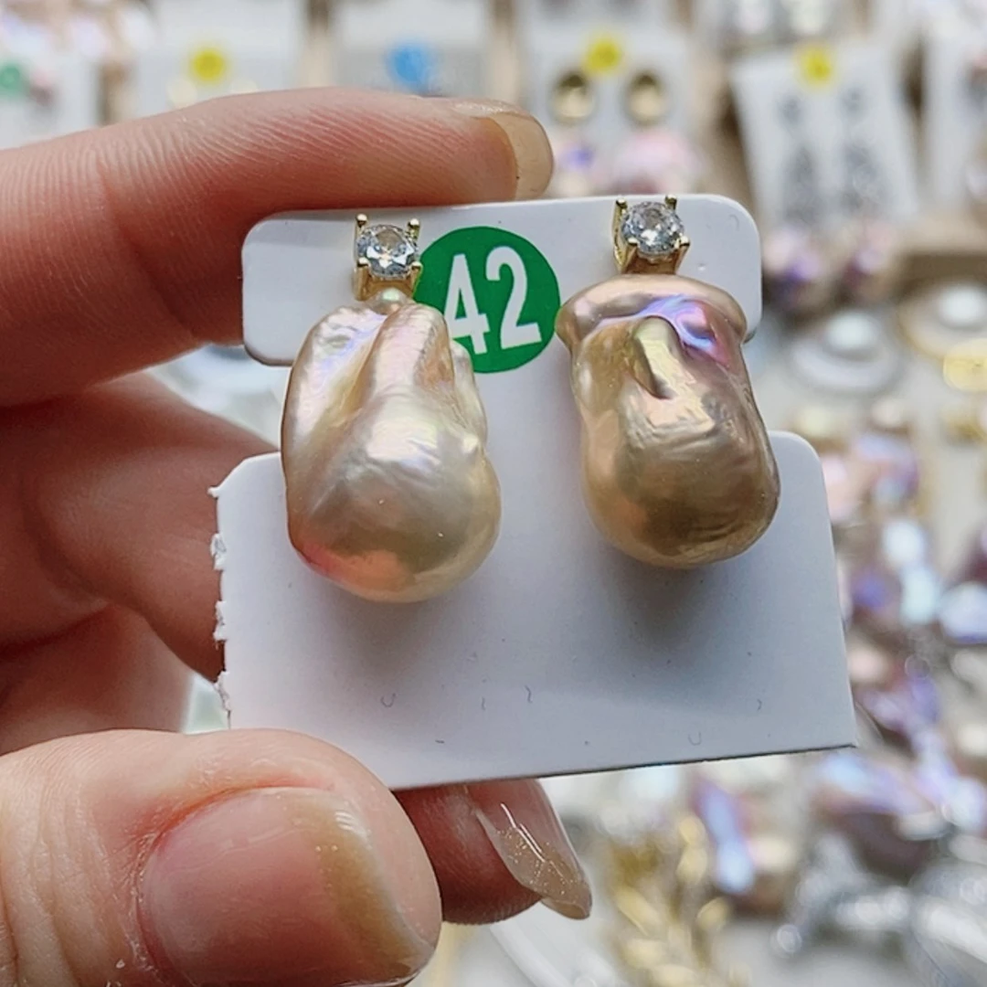 【闪购商品】淡水珍珠耳饰银S925镶嵌