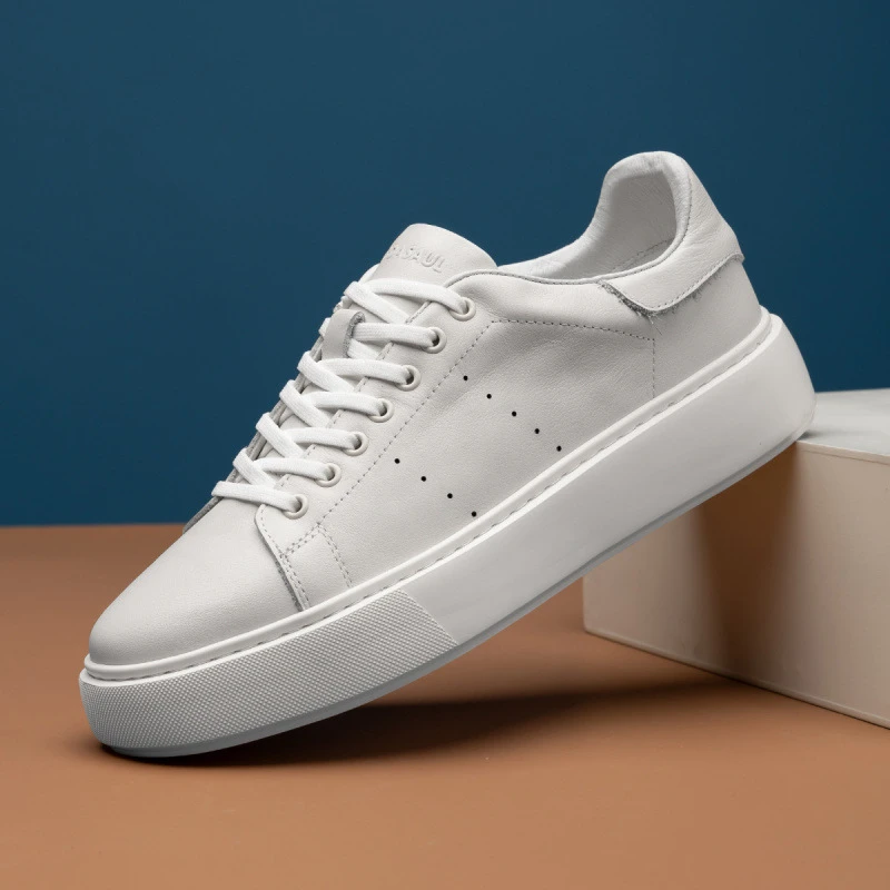 男士小白鞋真皮板鞋百搭休闲鞋秋季夏季潮流潮鞋鞋子春夏