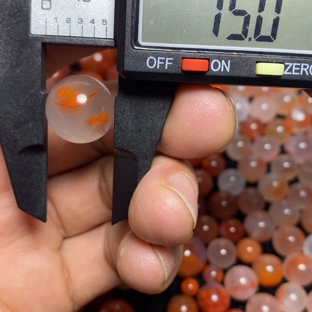 未镶嵌 134号圆珠一个15毫米南红玛瑙