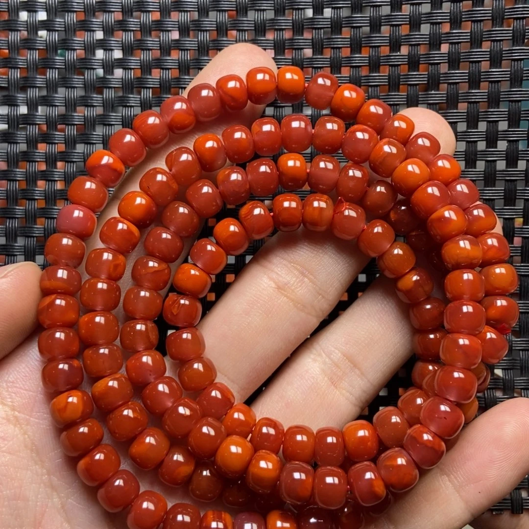 南红玛瑙未镶嵌手链7mm