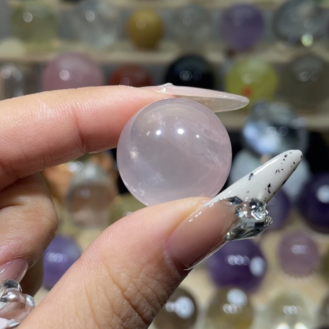 珠宝半成品未镶嵌水晶粉水晶球