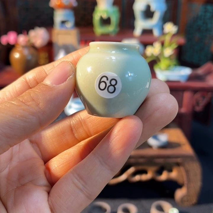 摆件微陶老王迷你花瓶