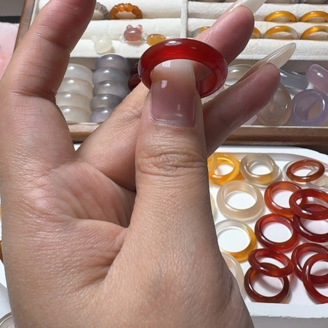 合金戒指玛瑙/玉髓126港16.5