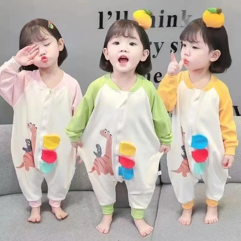 婴儿春秋冬款恒温宝宝分腿睡袋儿童防踢被子四季通用好看百搭