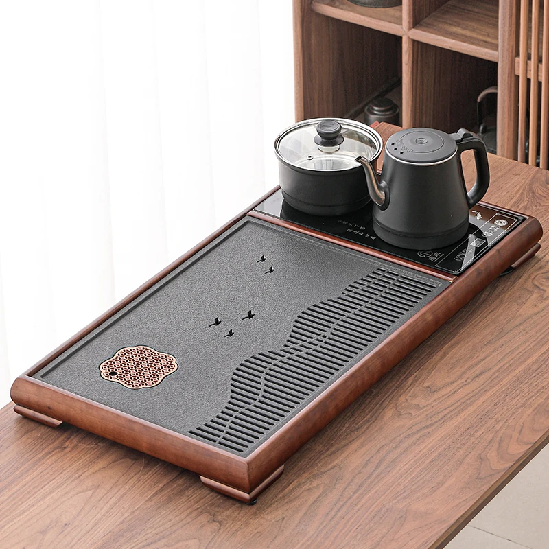 唐丰茶盘家用办公室一体全自动烧水壶功夫泡茶台茶托盘茶具整套