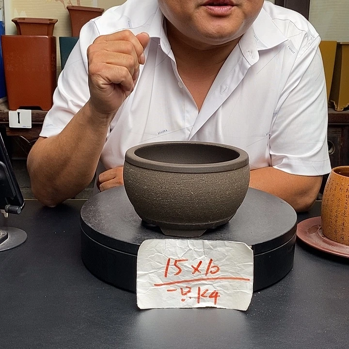 紫砂花盆货号一只KK4