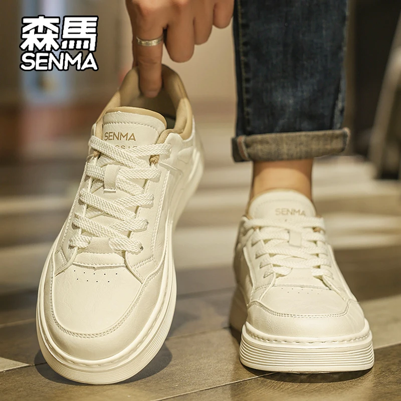 SENMA/森马男鞋春季网红爆款设计感软底小白鞋户外时尚休闲运动鞋
