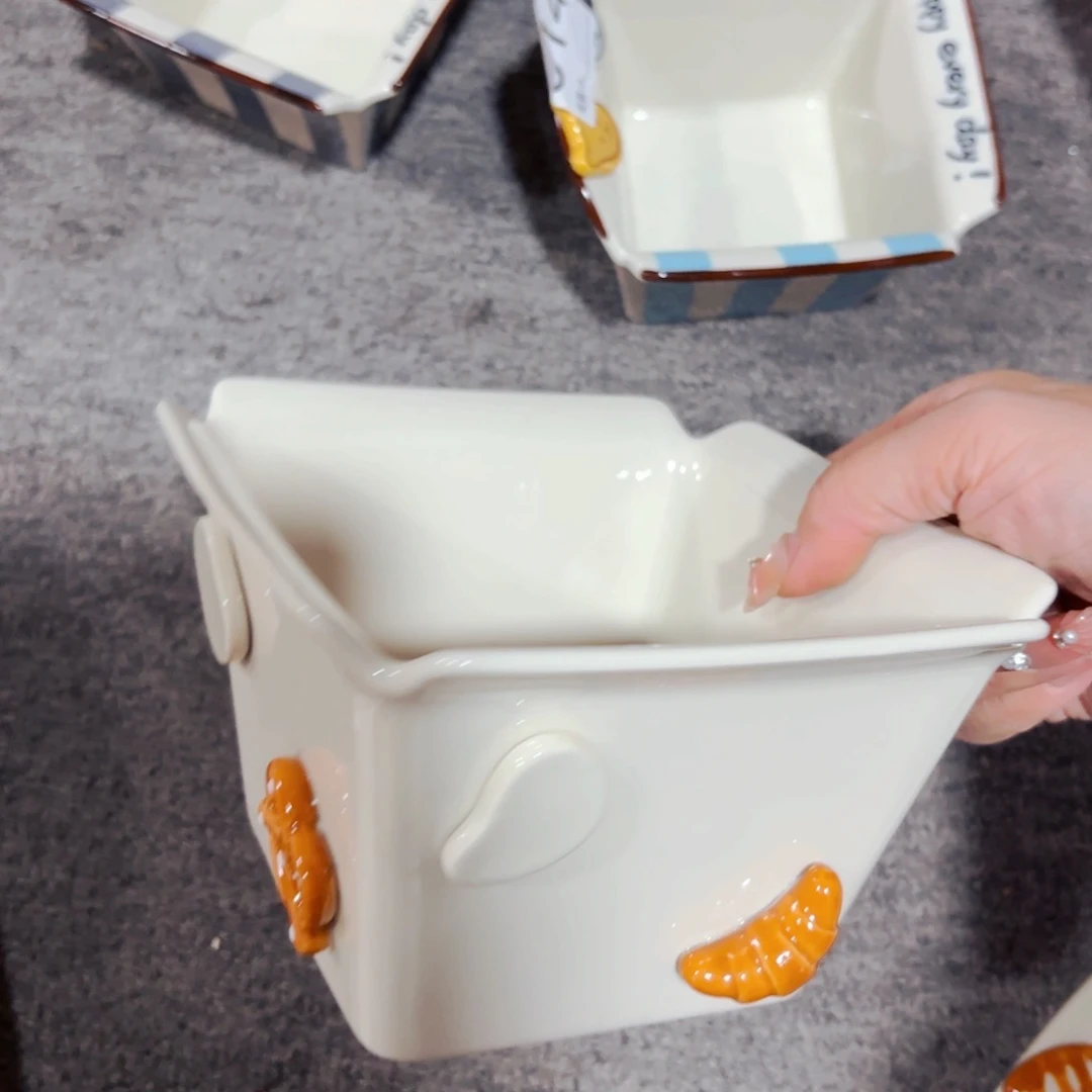 陶瓷碱水结面包六寸薯条桶