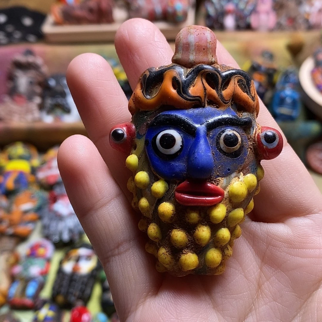 琉璃颈饰爆米花娃娃080