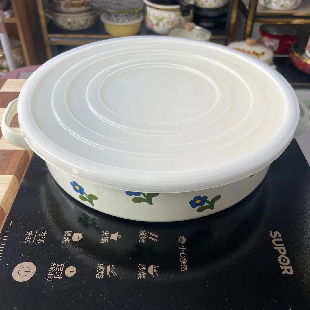 （BOBAO）24cm珐琅搪瓷双耳盘