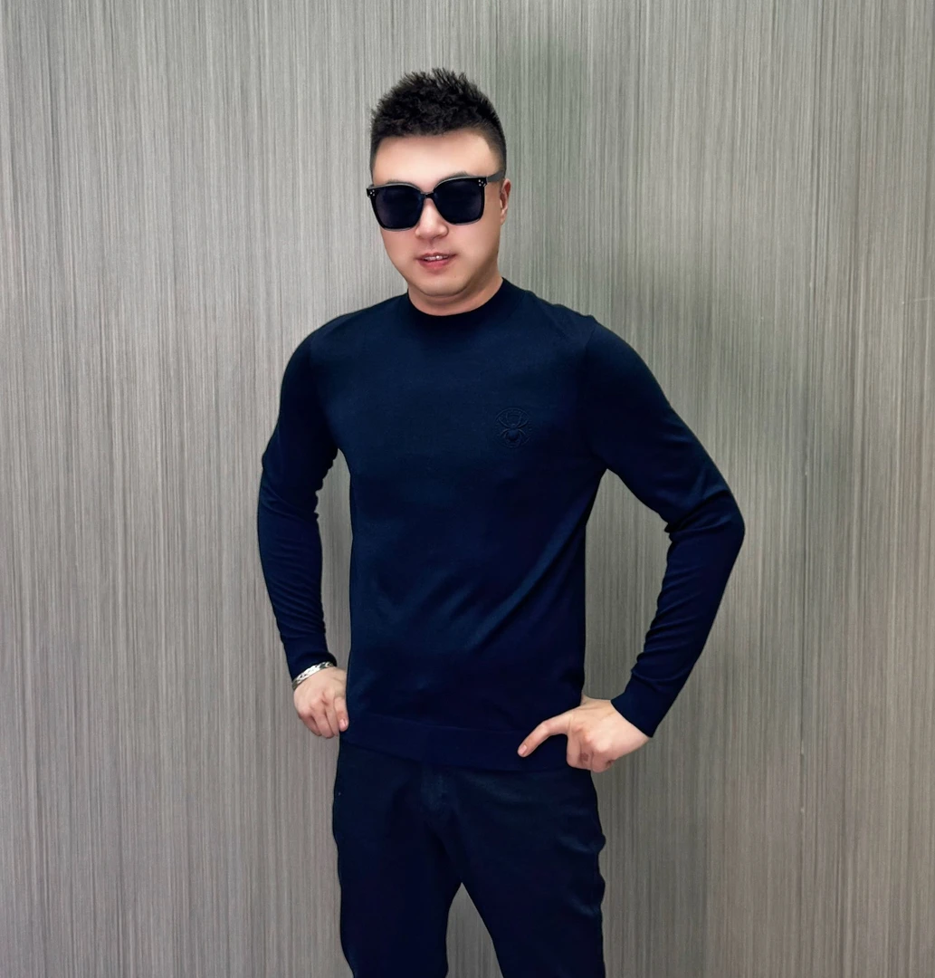 【117】佤沙服饰轻奢精纺100支撒克逊半高领净版七色羊毛衫秋冬打底