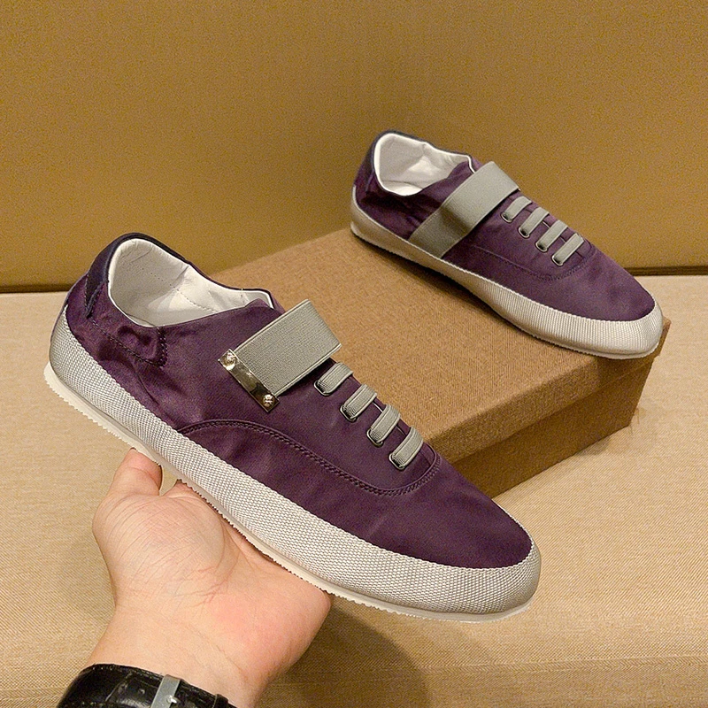 SCAVIOLA新款老北京冰丝面料懒人鞋男夏季时尚套脚免系带休闲男鞋