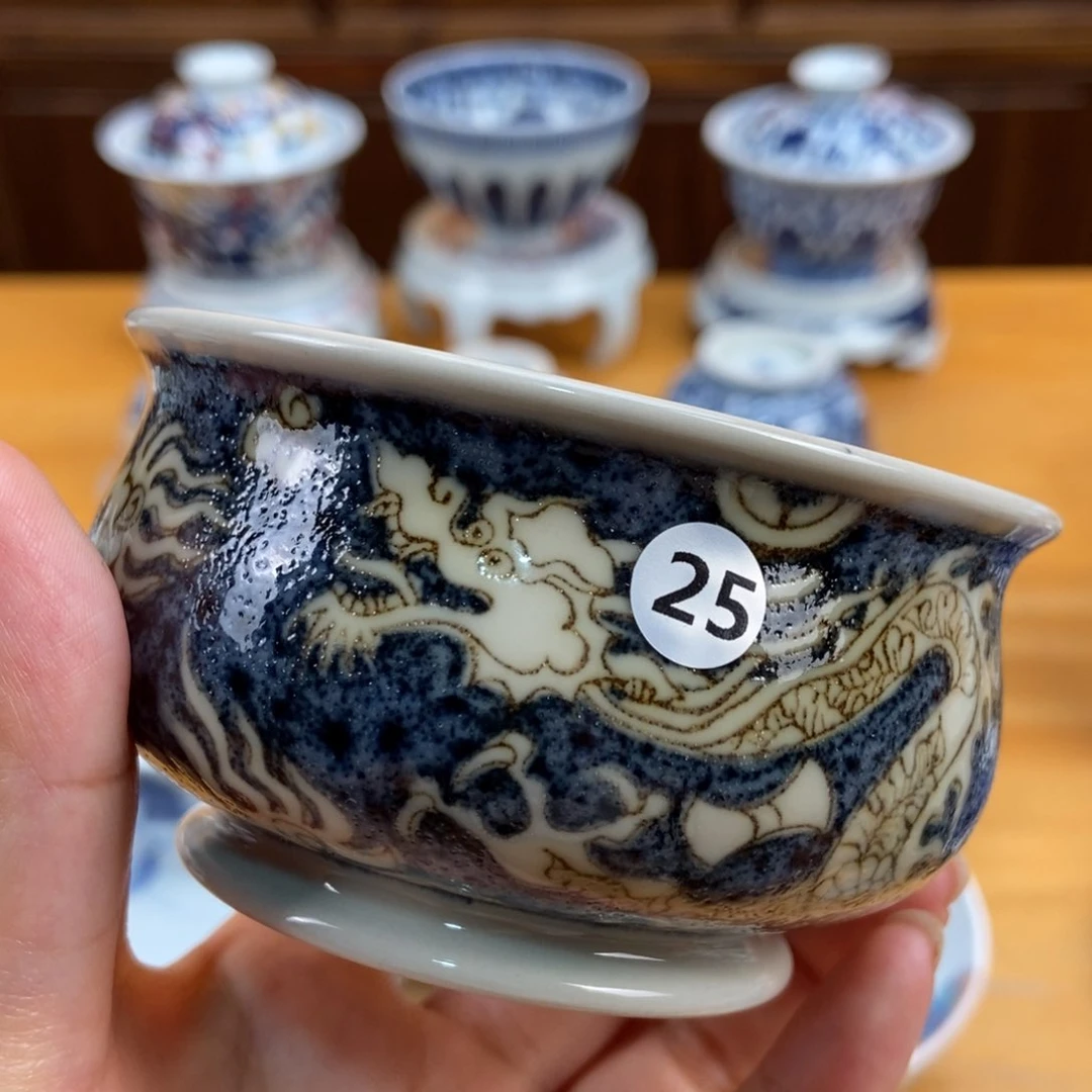 手绘现代茶具非古董