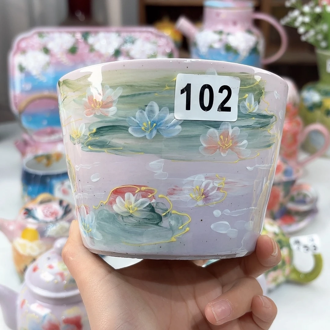 景德镇手绘高温釉下彩陶瓷茶具