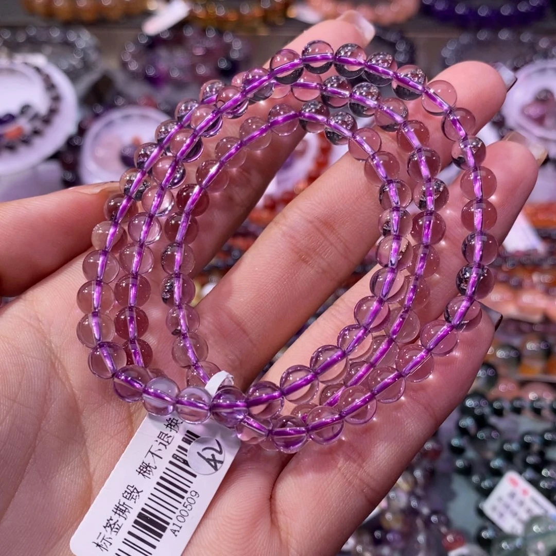 水晶手链未镶嵌紫水晶多圈6+