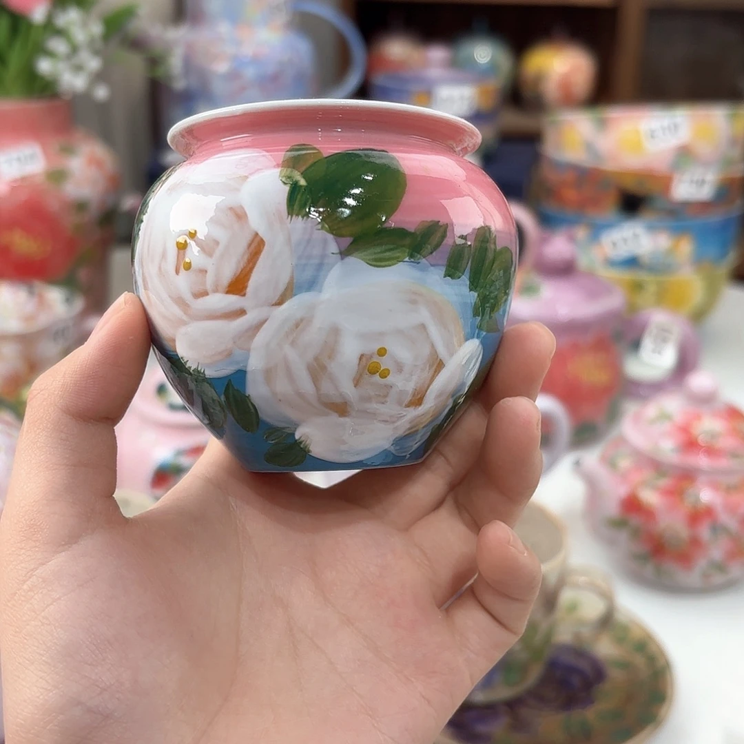 景德镇手绘高温釉下彩陶瓷茶具