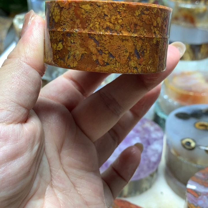 1***7定制玛瑙定制平安扣一个面包扣一个