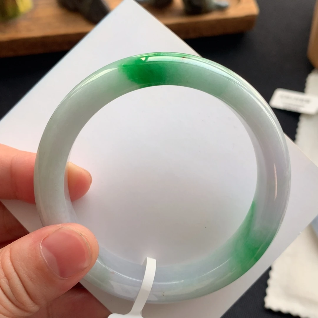 翡翠未镶嵌手镯21号57正