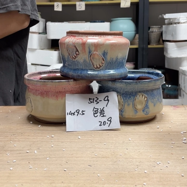 紫砂花盆多肉花盆微瑕9