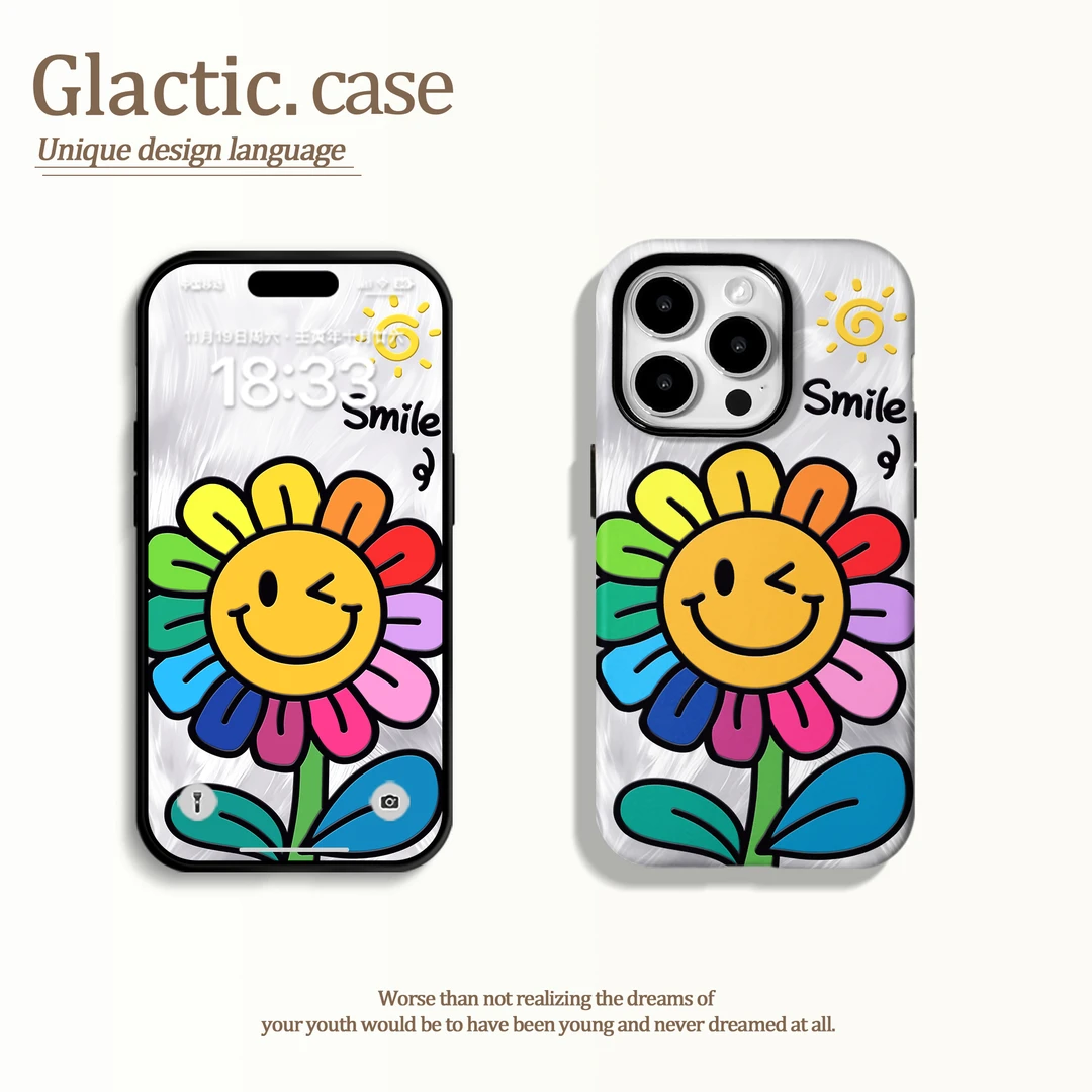 适用于苹果16华为OPPO小米VIVO高颜值潮流二合一菲林手机壳GA1023