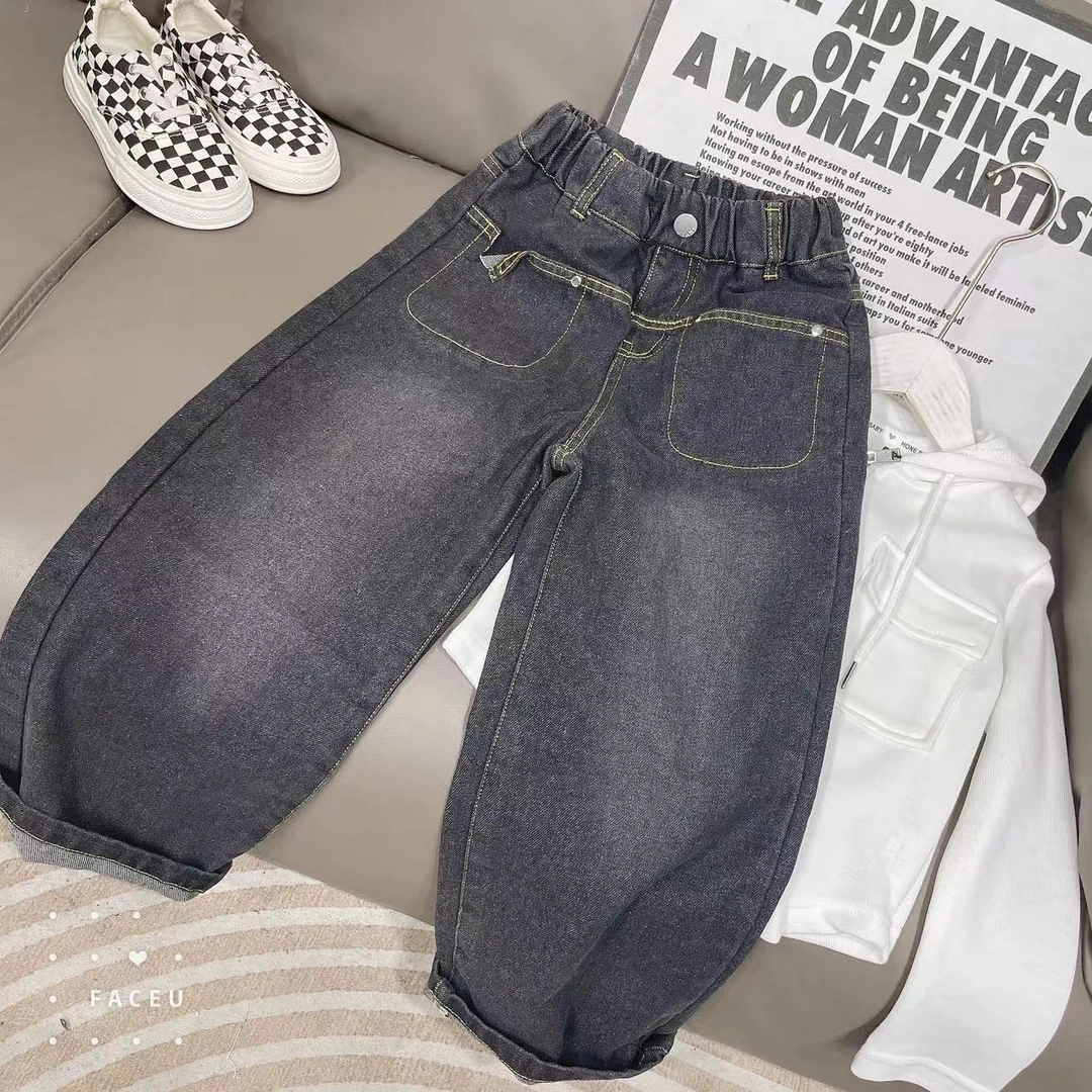 403321《现》优选韩版春款儿童春款洋气百搭休闲牛仔裤