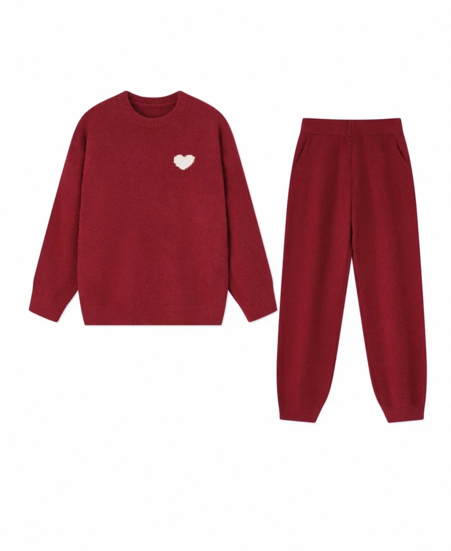 李园家1号店-1001-厚款保暖本命年家居服睡衣套装