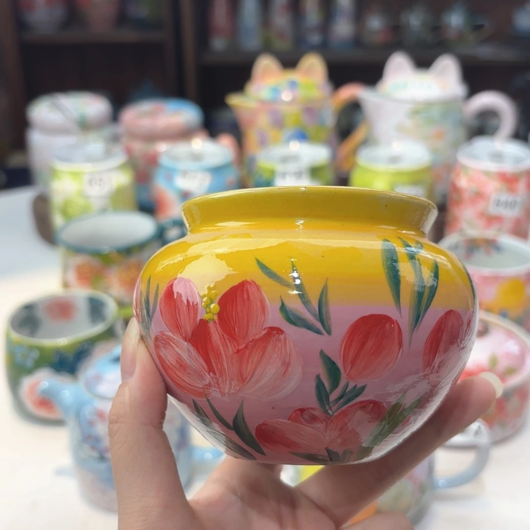 景德镇手绘高温釉下彩陶瓷茶具