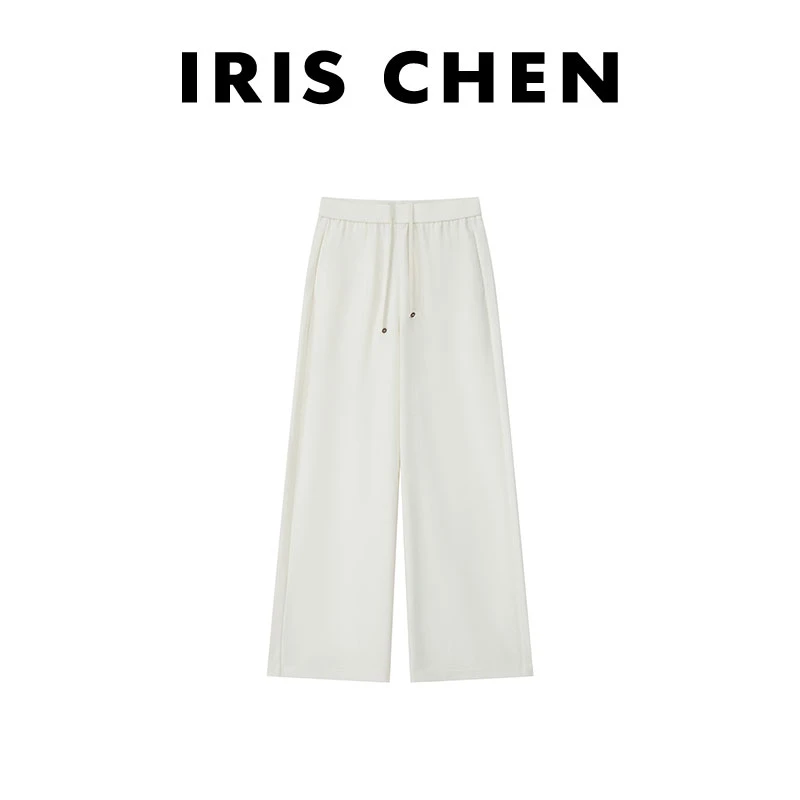 【现货】IRIS CHEN 松弛感 2025秋冬“真丝羊绒”休闲百搭阔腿休闲裤