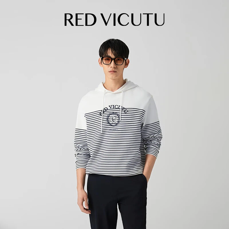 威可多VICUTU男士长袖卫衣春季新款商场同款商务休闲百搭卫衣