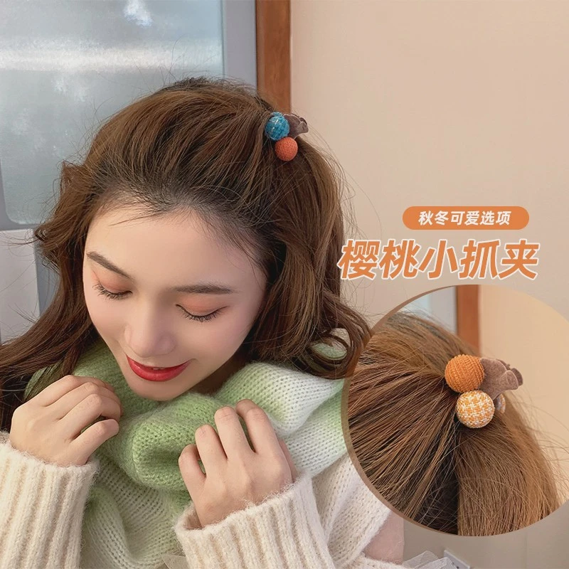 樱桃公主头小号抓夹前额刘海碎发发夹侧边发卡夹子头饰女2025新款