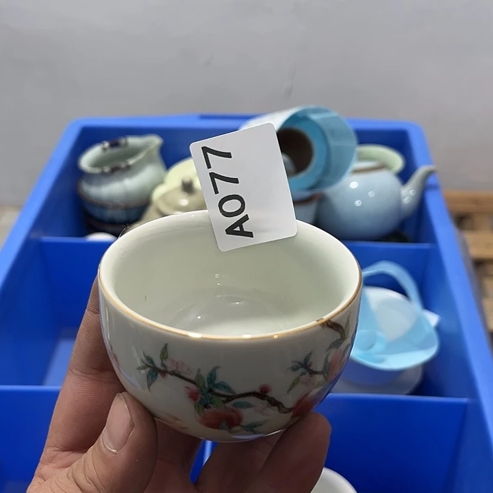 鲁***衫瓷片茶摆件工艺品摆件666