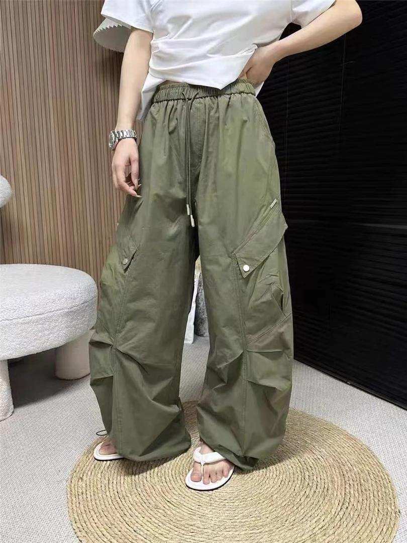 美式军绿色工装痞帅炸街风女装百搭工装裤裤子女款爆款2025秋装