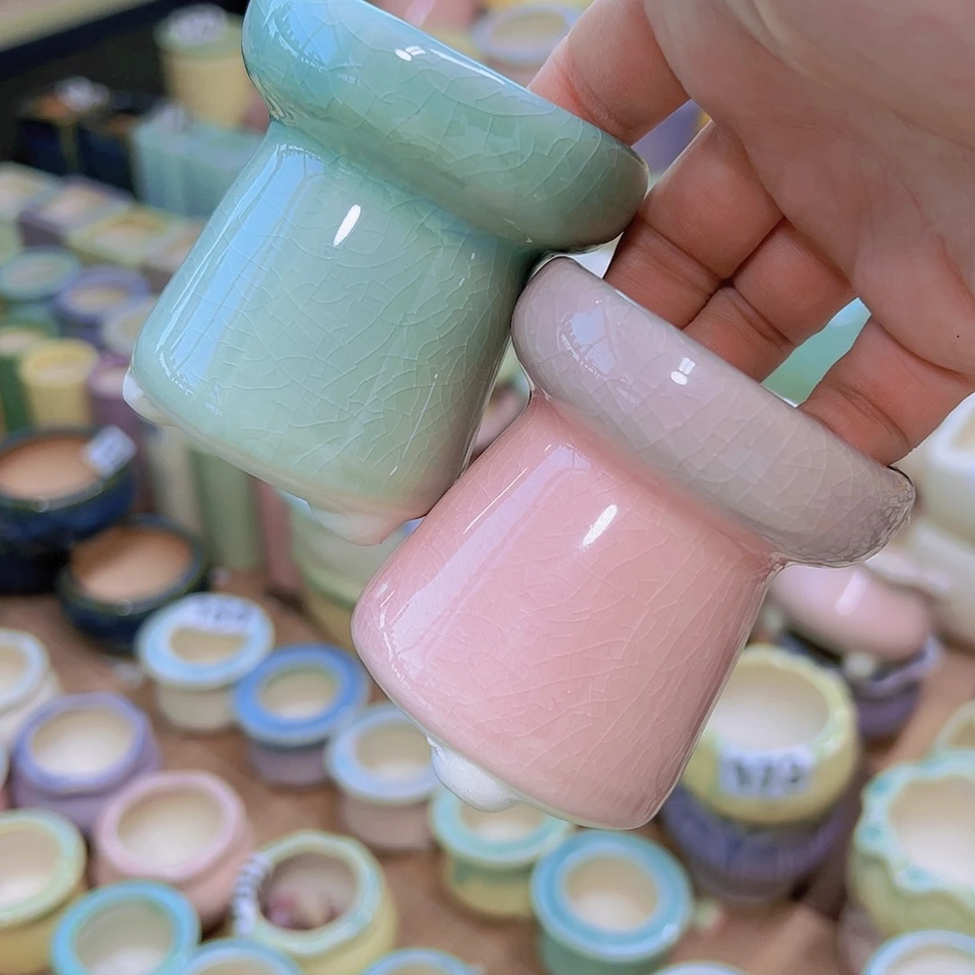 红陶陶瓷花盆当场满12包邮