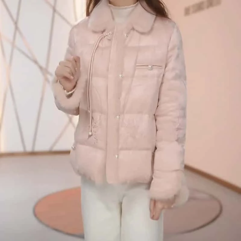 2024冬季新款时尚气质高端白鸭绒百搭休闲减龄保暖加厚羽绒服外套