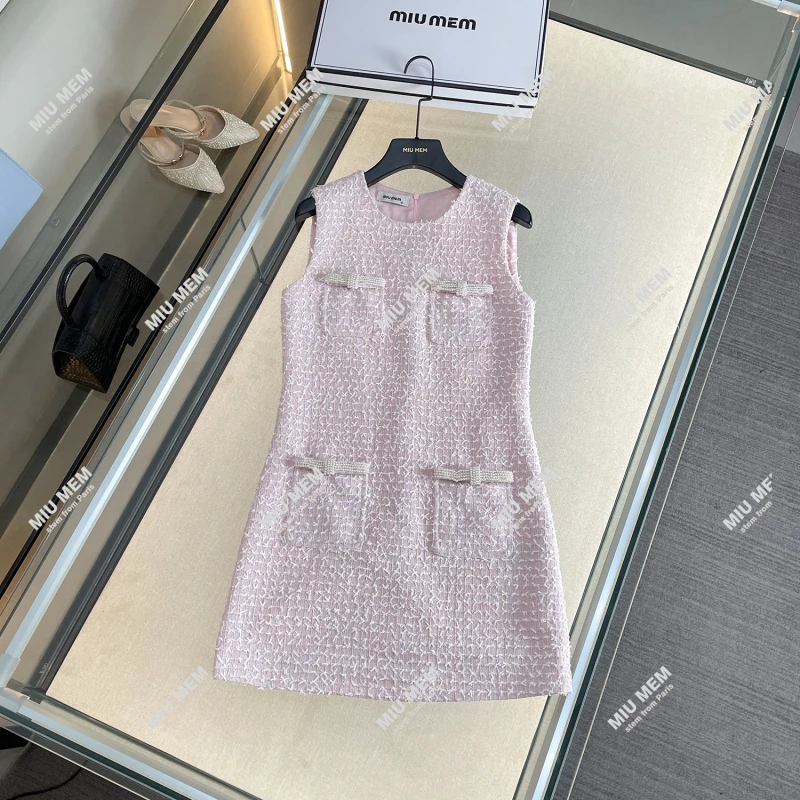 【盛夏花季】轻奢休闲夏季设计师名媛甜美提花连衣裙女DY6422