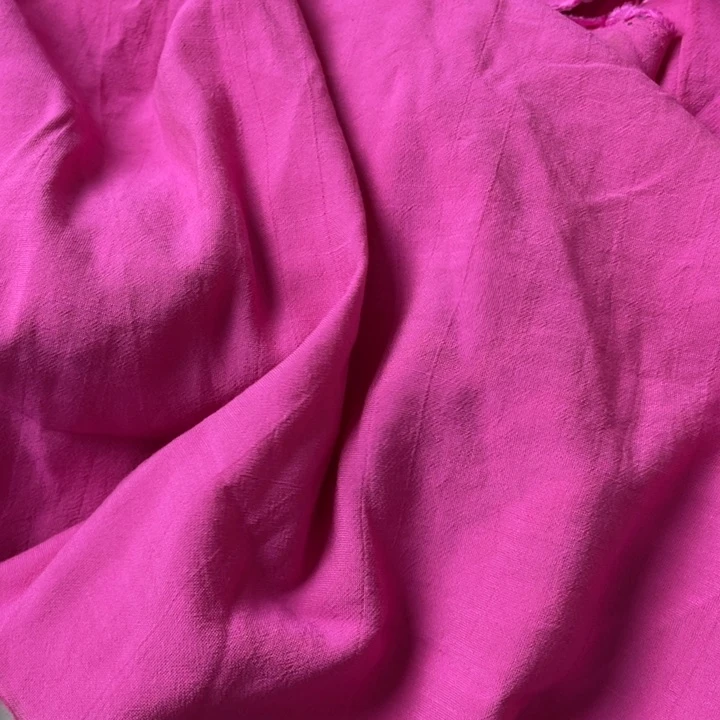 天丝（莱赛尔纤维）玫粉竹节麻1米