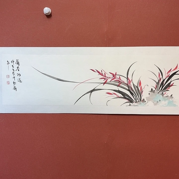 国画听兰老师花鸟