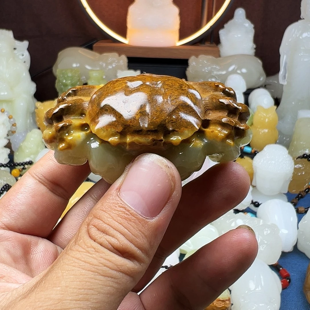 石材繁**旺手工雕刻螃蟹