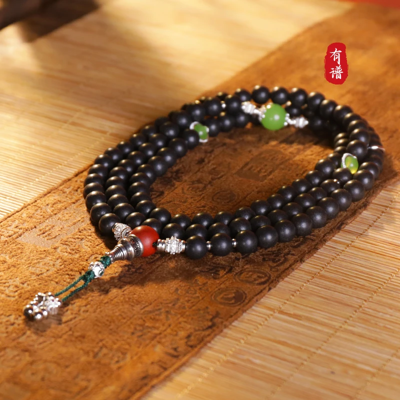 [固金香] 玄枝缀秋露 秋冬润燥肺 天然合香珠手串 芬芳香养