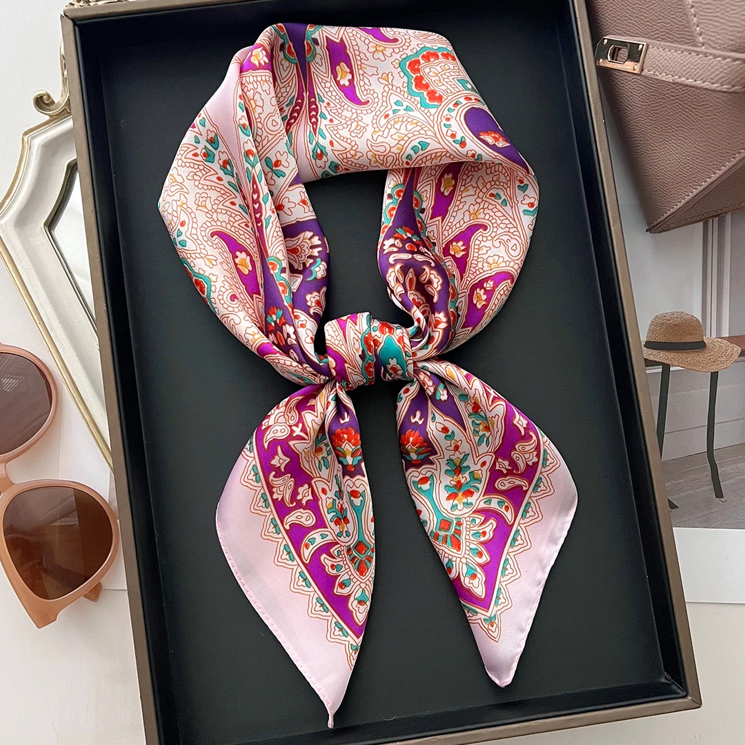 英国CospKosp 春夏复古腰果小方巾印花丝巾通勤时尚百搭女士领巾