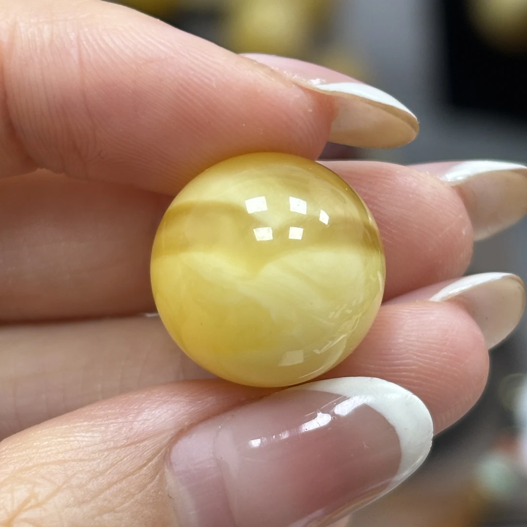 16.5mm瑕疵· 小妖珠宝天然原矿琥珀蜜蜡