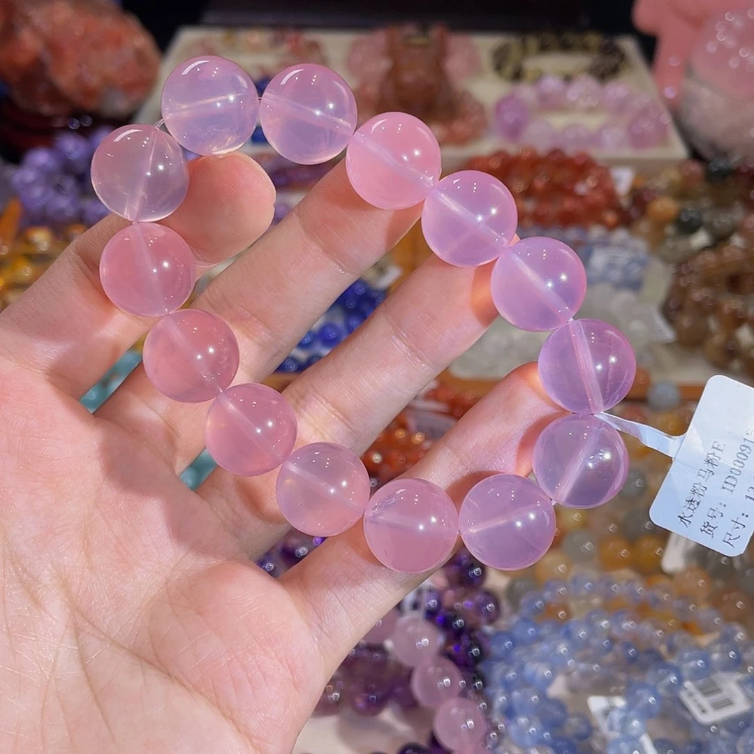 水晶手链未镶嵌空*。粉水晶