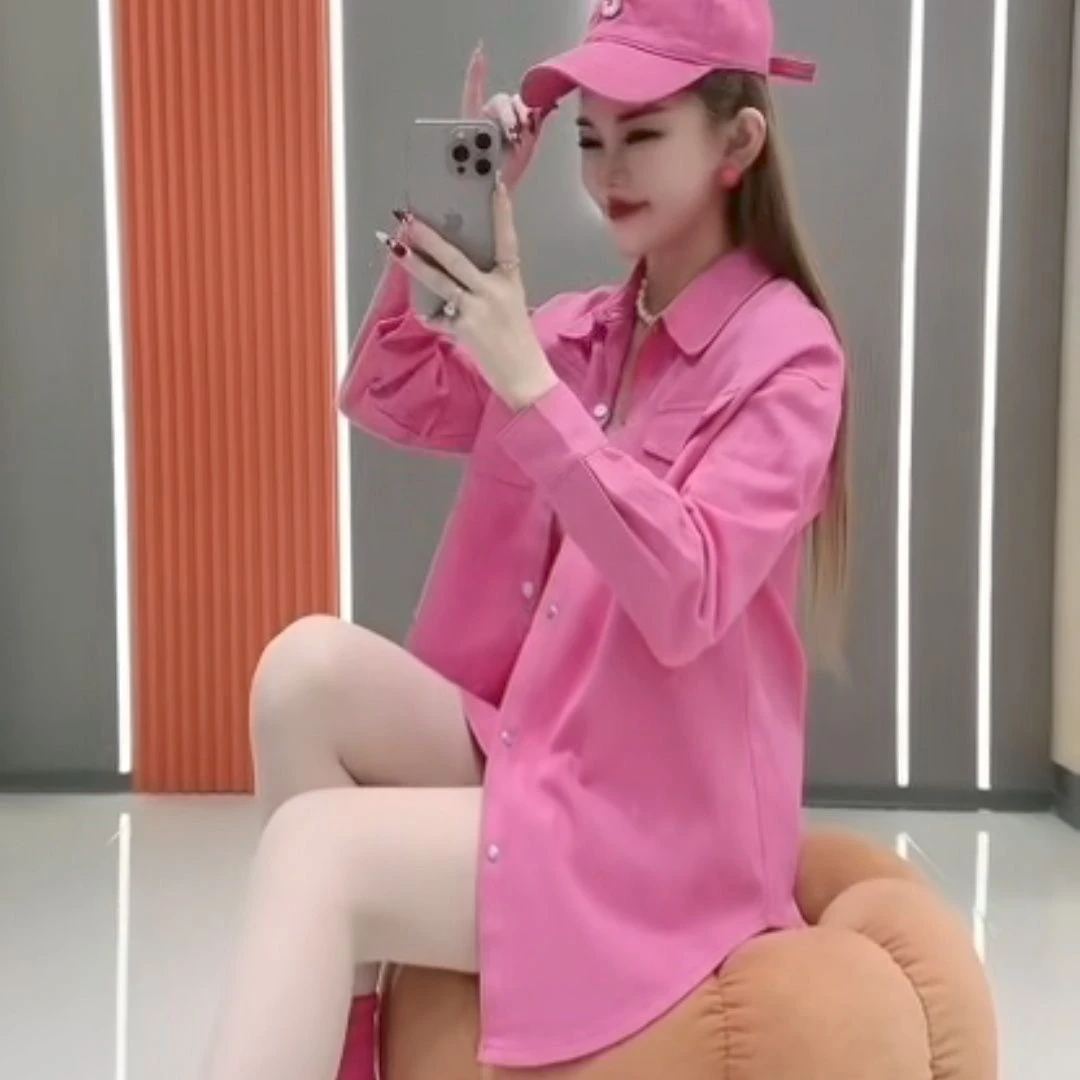 2025时尚短裙两件套外套春秋新款半身裙牛仔套装多巴胺韩版洋气潮